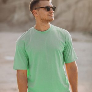 cream tshirt green